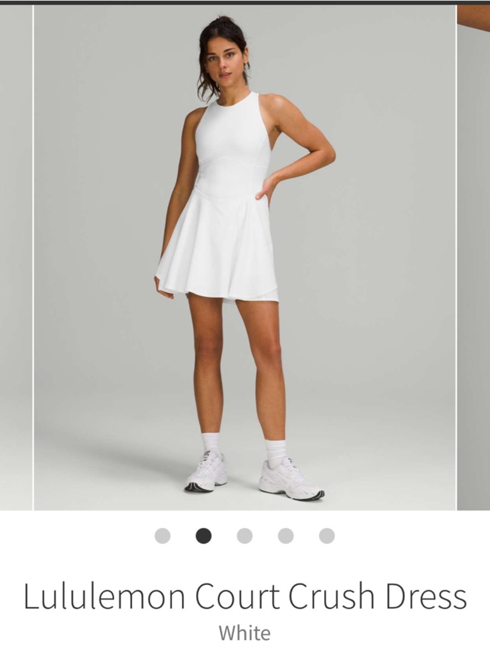 Lululemon Court Crush Tennis Dress White 12
